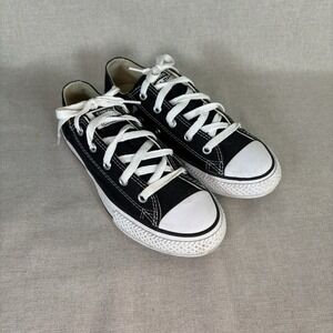 CONVERSE Shoes Youth Size 2 Black All‎ Star Chuck Taylor Low Top  3J235 Canvas
